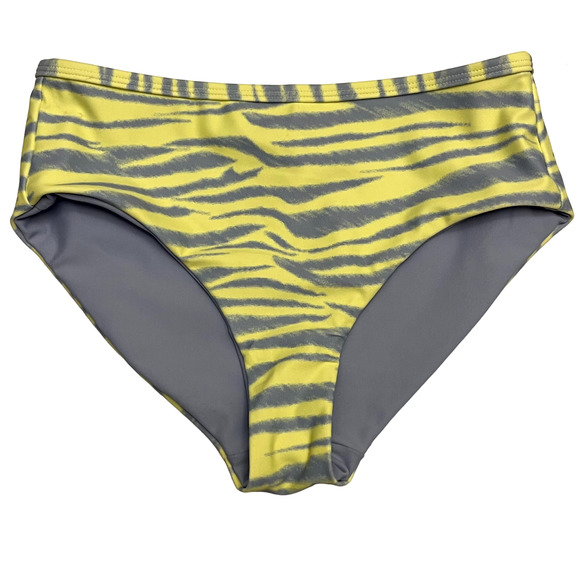 Zella Yellow Elfin Sketchy Tiger Reversible Bottom NWT Kids Girls Size 12 - Picture 1 of 8